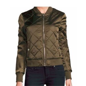 BCBG Generation Bomber Jacket Size XL Olive Color.